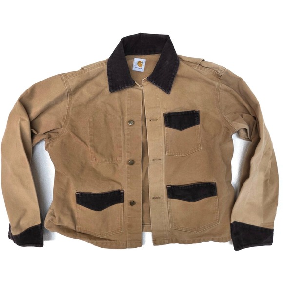 Carhartt Jackets & Blazers - Vintage 80s Carhartt Unlined Brown Canvas Chore Brush Coat Jacket J255